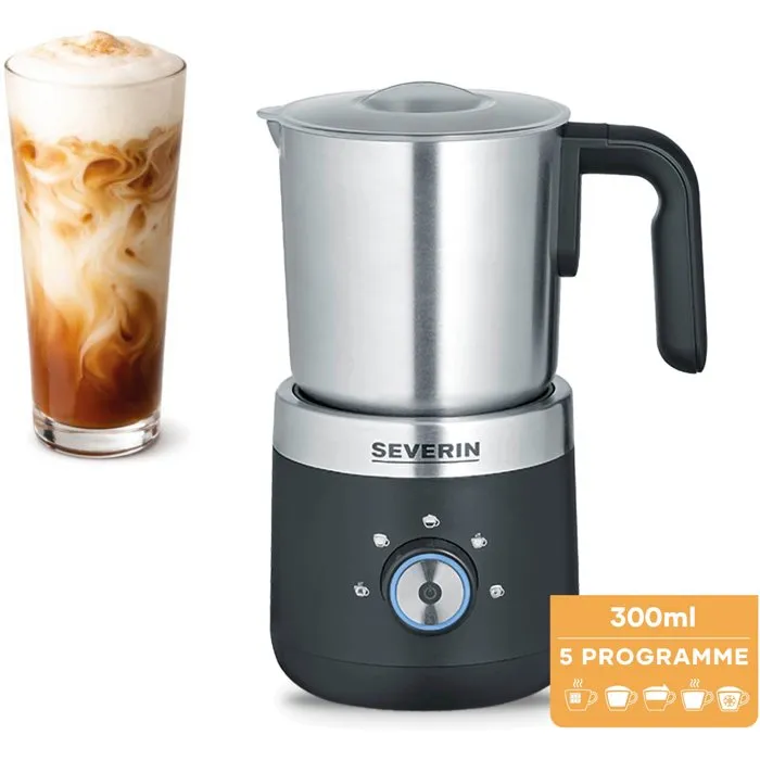 Severin SM 3588 Espumador de leche acero inoxidable negro/plata Severin SM 3588 Espumador de leche acero inoxidable negro/plata