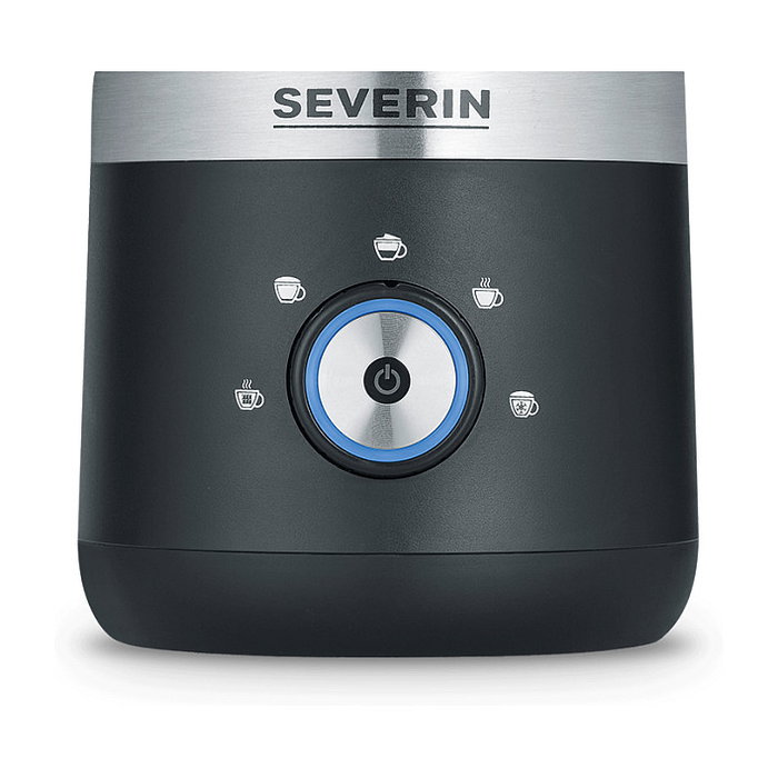 Severin SM 3588 Espumador de Leche Eléctrico Portátil, Negro y Plata, 550 W, Acero Inoxidable, 150 ml para Espuma, 300 ml para Calentar