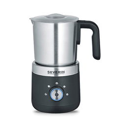 Severin SM 3588 Espumador de Leche Eléctrico Portátil - 150ml Espuma / 300ml Calentamiento, 550W, Negro y Plata, 5 Funciones, Acero Inoxidable