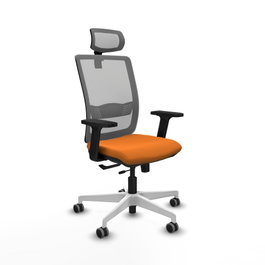 PIQUERAS Y CRESPO Silla de oficina Haches con mecanismo Sincro/Traslack Naranja y Gris
