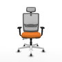 PIQUERAS Y CRESPO Silla de oficina Haches con mecanismo Sincro/Traslack Naranja y Gris