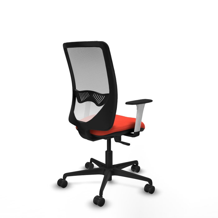 PIQUERAS Y CRESPO Silla de oficina Zulema con mecanismo Sincro Naranja oscuro y Blanco PIQUERAS Y CRESPO Silla de oficina Zulema con mecanismo Sincro Naranja oscuro y Blanco