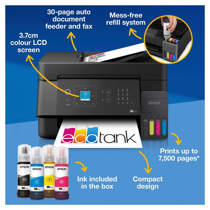 Epson EcoTank ET-4900 Multifunción Color Negro