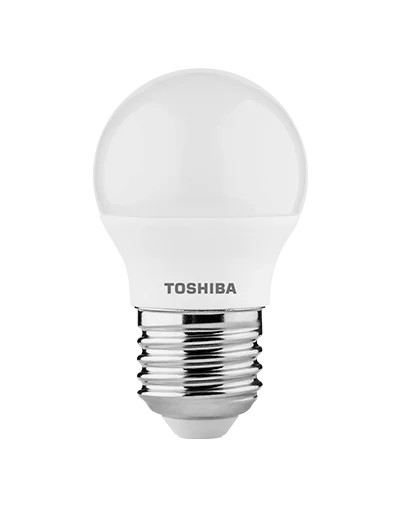 TOSHIBA Ecoflare G45 E27 LED - Bombilla de 5.9W, Cálida 2700K, G45, E27