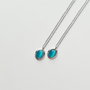 Heliophilia Silver Collar de Acero Inoxidable 316L Turquesa y Plata 45 cm + 5 cm