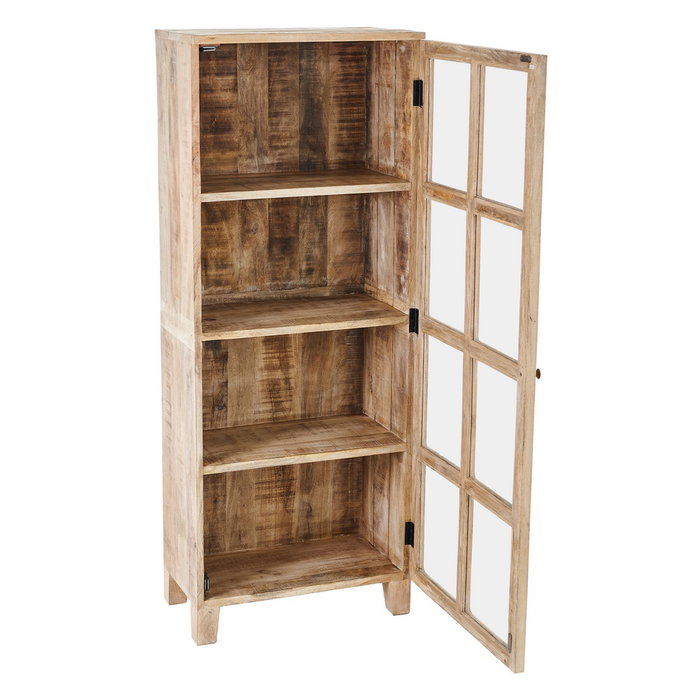 Vitrina Blanco Rozado Madera de Mango 60 X 35,50 X 157,50 cm