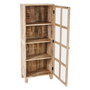 Vitrina Blanco Rozado Madera de Mango 60 X 35,50 X 157,50 cm
