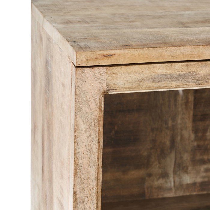 Vitrina Blanco Rozado Madera de Mango 60 X 35,50 X 157,50 cm