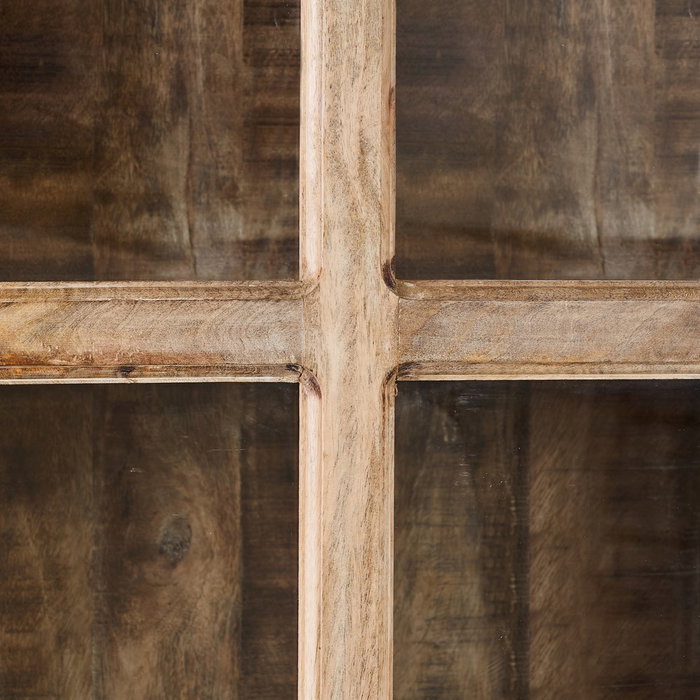 Vitrina Blanco Rozado Madera de Mango 60 X 35,50 X 157,50 cm