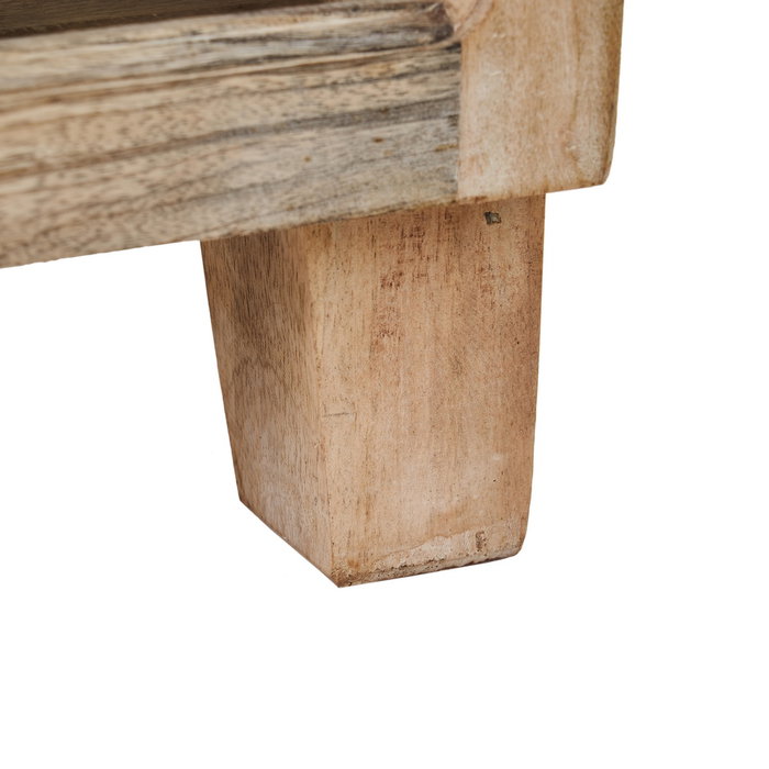 Vitrina Blanco Rozado Madera de Mango 60 X 35,50 X 157,50 cm