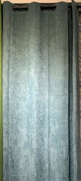 DKD Home Decor Cortina de Poliéster 140x260 cm con 8 Anillas Color Topo