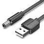 Vention Cable de Alimentación CEYBF USB-A a DC 5.5mm, 1m, Negro