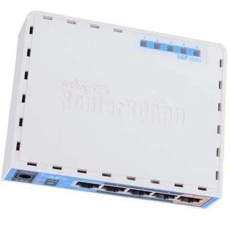 Mikrotik RB952Ui-5ac2nD Punto de Acceso HAP AC Lite AC750 Doble Banda Wi-Fi 5 (802.11ac) 2.4GHz y 5GHz