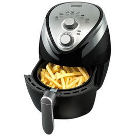 Bourgini Freidora Sin Aceite Air Fryer de Aire Caliente, 1300W, 2.5L, Capacidad 2.5 Litros, para Carnes, Pescado, Verduras, Termostato 200°C, Temporizador 30 Min, Cesta Lavavajillas