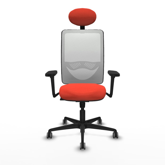 PIQUERAS Y CRESPO Silla de oficina Zulema con mecanismo Sincro, Naranja oscuro y Blanco PIQUERAS Y CRESPO Silla de oficina Zulema con mecanismo Sincro, Naranja oscuro y Blanco