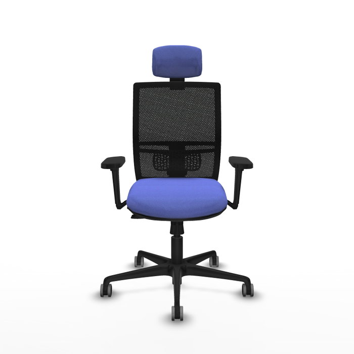 PIQUERAS Y CRESPO Silla de oficina Yunquera con mecanismo Sincro/Traslack Azul claro