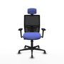 PIQUERAS Y CRESPO Silla de oficina Yunquera con mecanismo Sincro/Traslack Azul claro