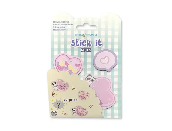 Imaginovo Bloc de Notas Adhesivas Sorpresa para Niños, 20 Hojas de Tamaños Surtidos con Diseño Fantasía y Pegatina, Azul Imaginovo Bloc de Notas Adhesivas Sorpresa para Niños, 20 Hojas de Tamaños Surtidos con Diseño Fantasía y Pegatina, Azul