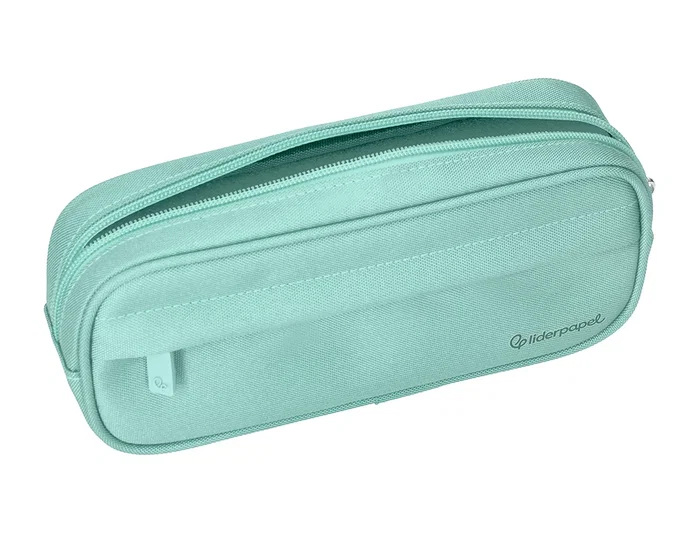 Liderpapel Estuche portatodo Classic ovalado verde manzana