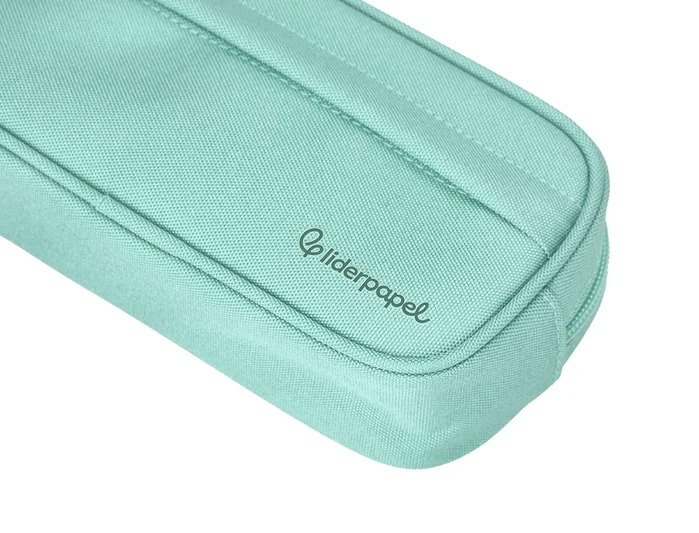 Liderpapel Estuche portatodo Classic ovalado verde manzana