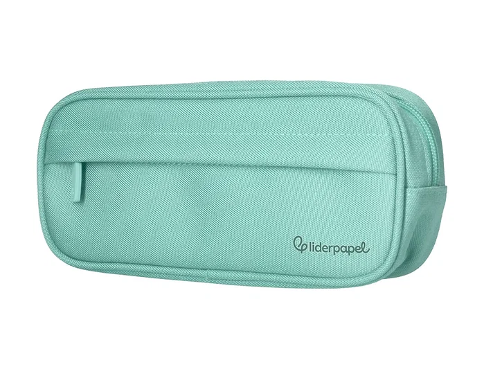 Liderpapel Estuche portatodo Classic ovalado verde manzana