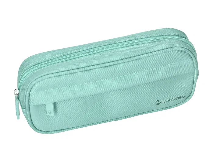 Liderpapel Estuche portatodo Classic ovalado verde manzana