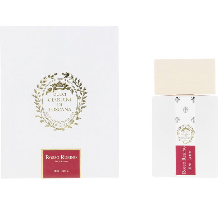 Giardini Di Toscana ROSSO RUBINO Perfume EDP 100 ml - Fragancia Unisex con Notas de Bergamota, Rosa y Pachulí