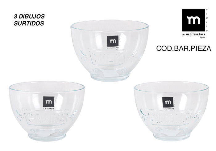 La Mediterranea Bowl Megan 680ml (Pack de 36 unidades) - Diseños Surtidos La Mediterranea Bowl Megan 680ml (Pack de 36 unidades) - Diseños Surtidos