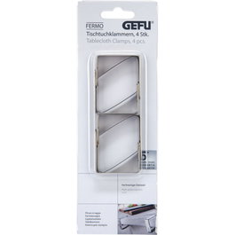 Gefu Clips para mantel, 4 piezas, Inox