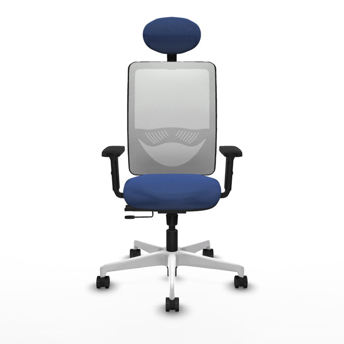 PIQUERAS Y CRESPO Silla de oficina Zulema con mecanismo Sincro/Traslack, Azul marino y Blanco PIQUERAS Y CRESPO Silla de oficina Zulema con mecanismo Sincro/Traslack, Azul marino y Blanco