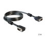 DeLOCK Cable SVGA 2 m VGA con conectores angulados