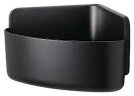 Cesta Ducha Tesa Lavaa Autoadhesiva Pequeña Esquinera Negra