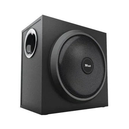Trust Altavoces Yuri 2.1 120W para PC, Portátil, Smartphone y Tableta con Subwoofer de Madera y Control de Volumen