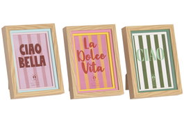 DKD Home Decor Set de 6 Marcos de Fotos SARDINAS Multicolor