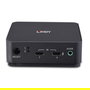 LINDY KVM Switch 2 Port USB-C y DisplayPort 1.2 42320, 4K Ultra HD 3840x2160, Conmutación Automática, Audio, USB PD 100W, Metal Gris
