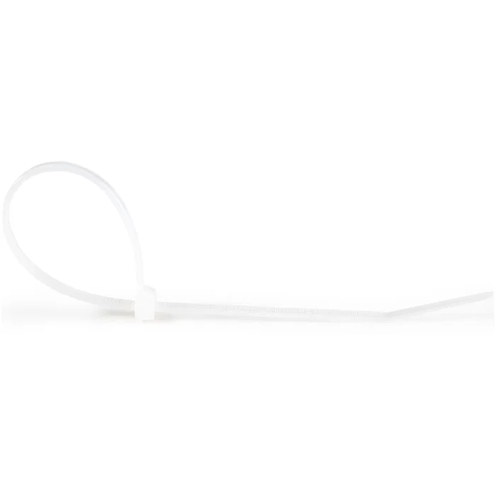 StarTech.com CBMZT8N Brida de Cable Nylon Reutilizable Blanca 100 Piezas - 20cm Longitud, Resistencia 22kg, Diámetro Haz 55mm