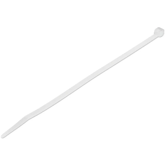 StarTech.com CBMZT8N Brida de Cable Nylon Reutilizable Blanca 100 Piezas - 20cm Longitud, Resistencia 22kg, Diámetro Haz 55mm