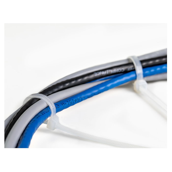 Startech - Paquete de Bridas de Nylon Autoblocantes, 20 cm (8"), Ancho 4 mm, Diámetro de Haz 55 mm, Resistencia a la Tracción 22 kg (50 lb)