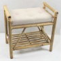 DKD Home Decor Descalzadora Bambú Algodón Marrón y Beige