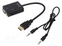 SAVIO Convertidor Full HD 1080p CL-23 Negro
