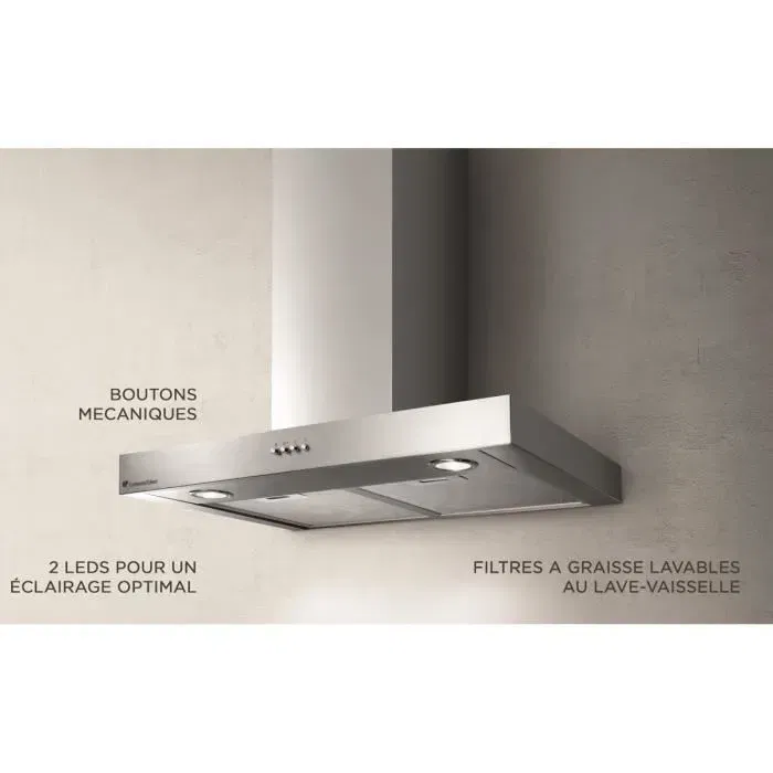 Continental Edison Campana Decorativa de Acero Inoxidable CEHD6058S - 60 cm