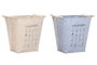 DKD Home Decor Cesta Ropa Fieltro Surtido de 2 Unidades Beige y Gris