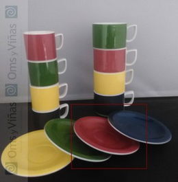 Aristos Platillo Plano, Plato Liso 13 cm, Vajilla, Color Café, Ref: 14436