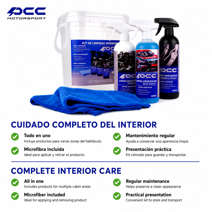 Occ Motorsport Kit de productos limpieza interior coche