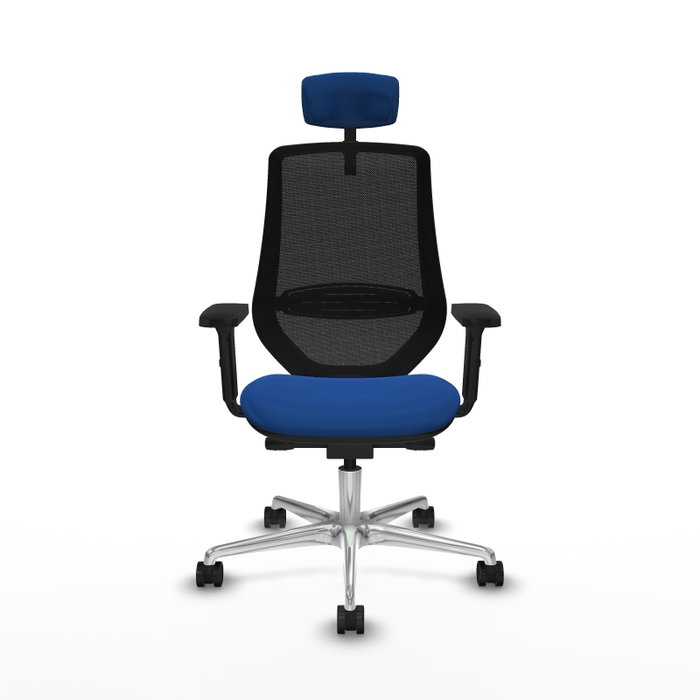 PIQUERAS Y CRESPO Silla de oficina Mardos con mecanismo Sincro/Traslack, Azul y Negro