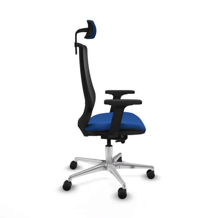 PIQUERAS Y CRESPO Silla de oficina Mardos con mecanismo Sincro/Traslack, Azul y Negro