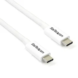 StarTech.com Cable Thunderbolt 3 Pasivo de 2m - 20Gbps - PD 100W - Video 4K - Certificado - Compatible con USB4 / DP Alt Mode - Thunderbolt 4 - USB 3.2 - USB-C - Blanco