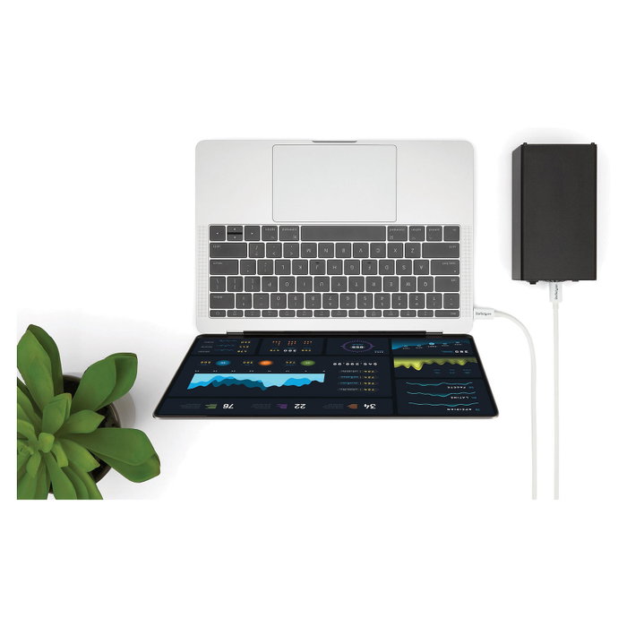 StarTech.com Cable Thunderbolt 3 Pasivo 2m Blanco - 20Gbit/s, 100W PD, 4K, Compatible con USB4, Certificado Thunderbolt