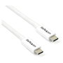 StarTech.com Cable Thunderbolt 3 Pasivo 2m Blanco - 20Gbit/s, 100W PD, 4K, Compatible con USB4, Certificado Thunderbolt