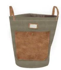 DKD Home Decor Bolsa de Algodón Canvas 40x40x60 para Restos Verdes